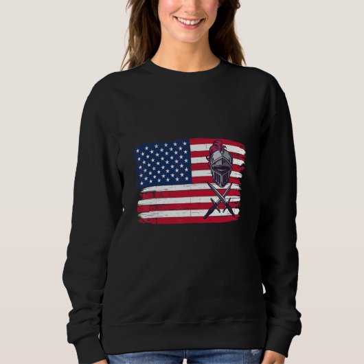 Bladesmith Striker Patriotische Flagge 1 Sweatshirt (Vorderseite)
