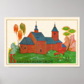 Blagoveshchenskoye Wood Russische Kirche Poster (Vorne)