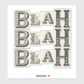 Blah Blah Blah Aufkleber (Blatt)