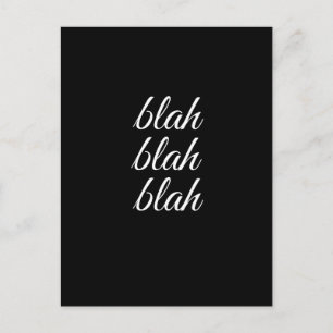 blah blah blah - feiertagspostkarte