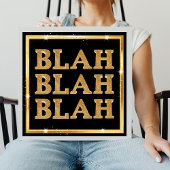 Blah Blah Blah Glitzer Gold und Black Poster