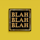 Blah Blah Blah Glitzer Gold und Black Poster