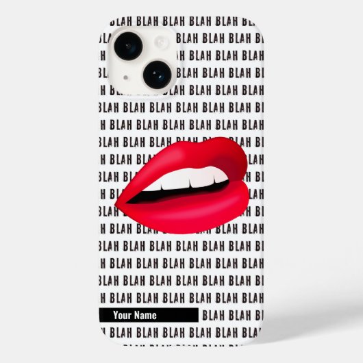"Blah Blah Blah" Hot Lips Pop Art Case-Mate iPhone Hülle (Rückseite)
