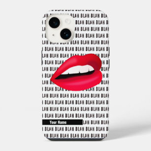 "Blah Blah Blah" Hot Lips Pop-Art iPhone 14 Hülle