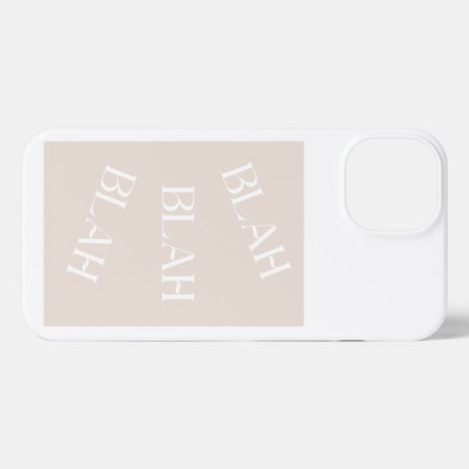Blah Blah Blah iPhone Case neutrales farbiges Desi Hülle (Rückseite (Horizontal))