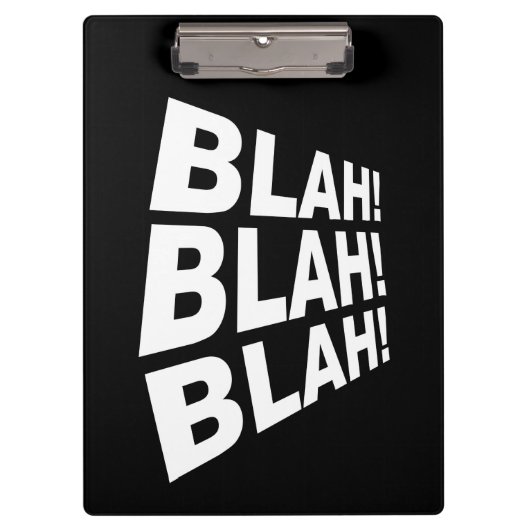 Blah Blah Blah Klemmbrett (Vorderseite)