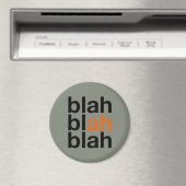 Blah Blah Blah - Minimalistischer Magnet (In Situ (Geschirrspüler))