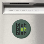Blah Blah Blah - Minimalistischer Magnet (In Situ (Geschirrspüler))