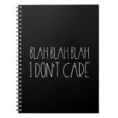 Blah blah blah, mir ist der sarkastische Schriftar Notizblock (Vorderseite)