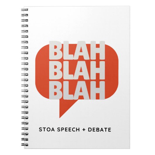 Blah Blah Blah Notebook Notizblock (Vorderseite)