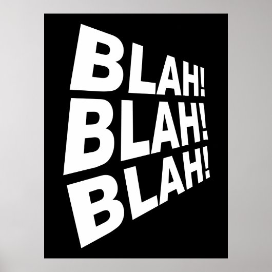 Blah Blah Blah Poster (Vorne)