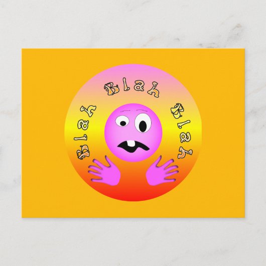 Blah Blah Blah Postkarte (Vorderseite)