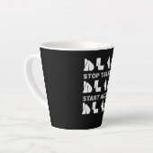 Blah Blah Blah Stopp Talking Start Acting Cheeky Milchtasse (Linke Ecke)