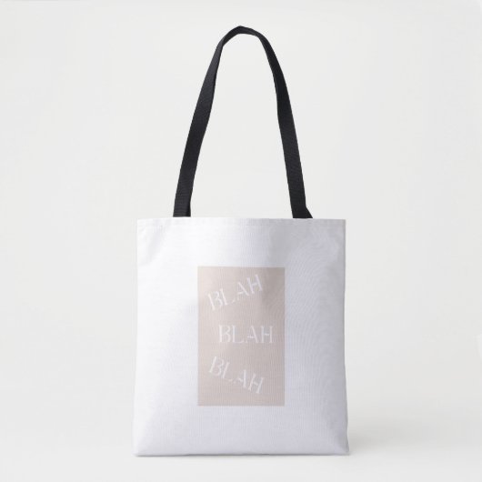 Blah Blah Blah Tote Bag – Funny Minimalist Quote Tasche (Vorderseite)
