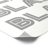 BLAH BLAH BLAH Typografie Poster (Ecke)