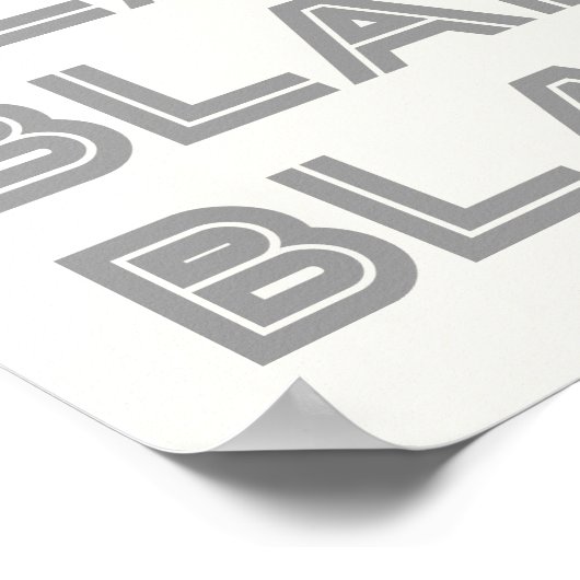 BLAH BLAH BLAH Typografie Poster (Ecke)