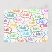 Blah Blah Funny Niedlich Say Hallo Custom Postkarte (Vorderseite)