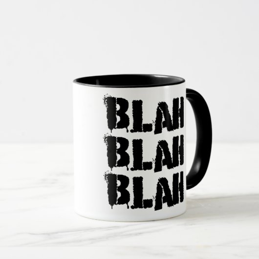 Blah - blah Kaffee-Tasse Tasse (VorderseiteRechts)