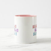 Blah Blah Kaffee-Tasse Zweifarbige Tasse (Mittel)