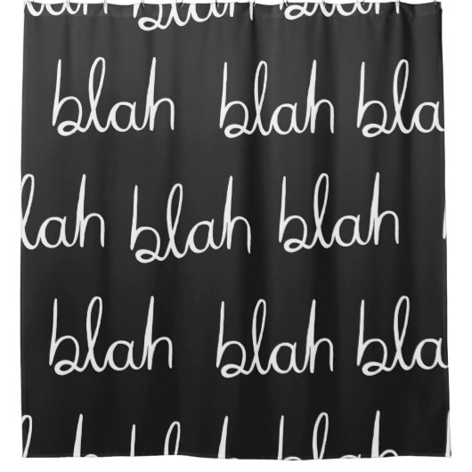 Blah blah nahtloses Muster. Duschvorhang (Vorderseite)