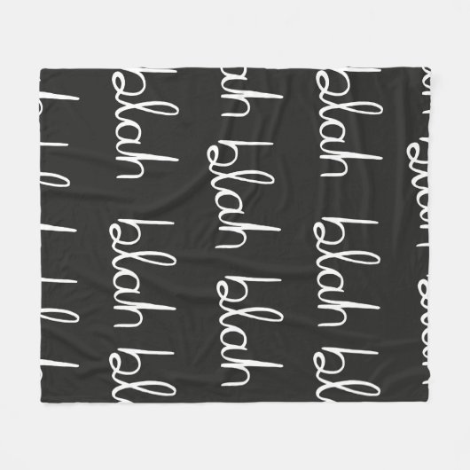 Blah blah nahtloses Muster.  Fleecedecke (Vorderseite (Horizontal))