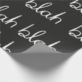 Blah blah nahtloses Muster.  Geschenkpapier (Ecke)