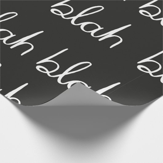 Blah blah nahtloses Muster. Geschenkpapier (Ecke)