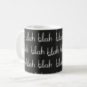 Blah blah nahtloses Muster. Kaffeetasse (Vorderseite Links)