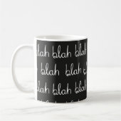 Blah blah nahtloses Muster.  Kaffeetasse (Links)