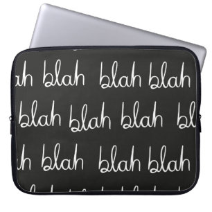 Blah blah nahtloses Muster. Laptopschutzhülle