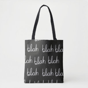 Blah blah nahtloses Muster. Tasche