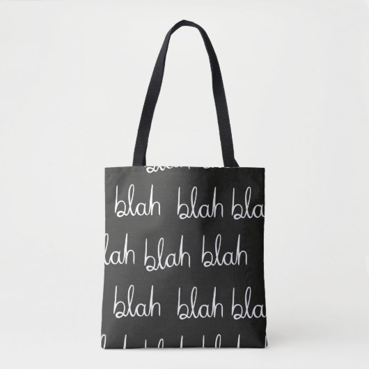 Blah blah nahtloses Muster. Tasche (Vorderseite)