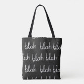 Blah blah nahtloses Muster. Tasche (Rückseite)
