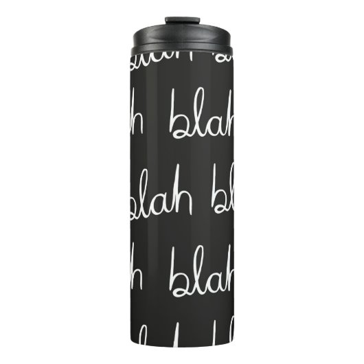 Blah blah nahtloses Muster.  Thermosbecher (Vorderseite)