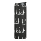 Blah blah nahtloses Muster.  Thermosbecher (Nach links gedreht)