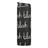 Blah blah nahtloses Muster.  Thermosbecher (Nach rechts gedreht)
