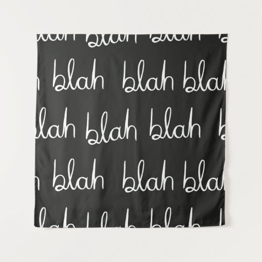 Blah blah nahtloses Muster.  Wandteppich (Vorderseite)