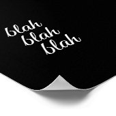 blah blah - poster (Ecke)