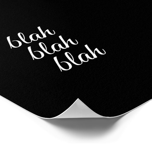 blah blah - poster (Ecke)