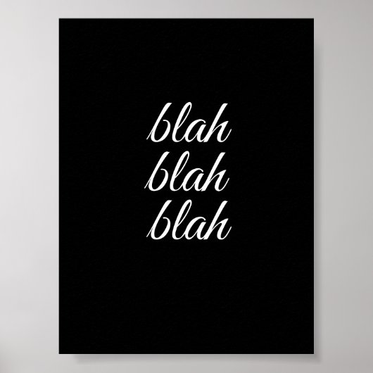blah blah - poster (Vorne)