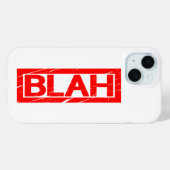 Blah Briefmarke Case-Mate iPhone Hülle (Rückseite (Horizontal))