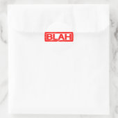 Blah Briefmarke Runder Aufkleber (Tasche)