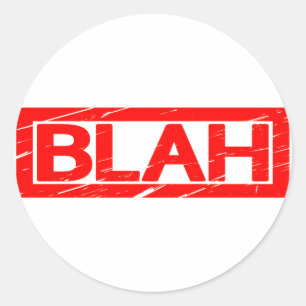 Blah Briefmarke Runder Aufkleber