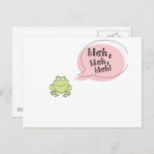 Blah Frog Postkarte (Vorne/Hinten)
