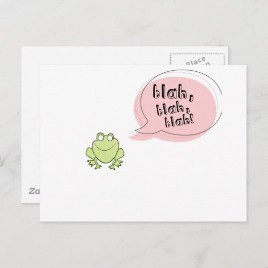 Blah Frog Postkarte (Vorne/Hinten)
