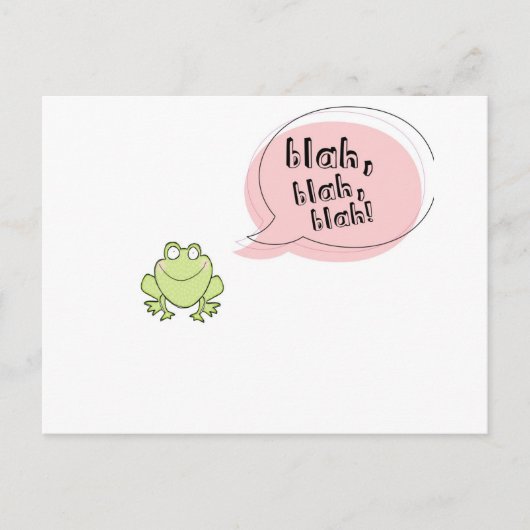 Blah Frog Postkarte (Vorderseite)