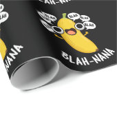 Blah-nana Funny Banana Pun Dark BG Geschenkpapier (Rolleneckpunkt)
