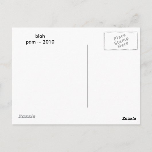 Blah Postkarte (Rückseite)