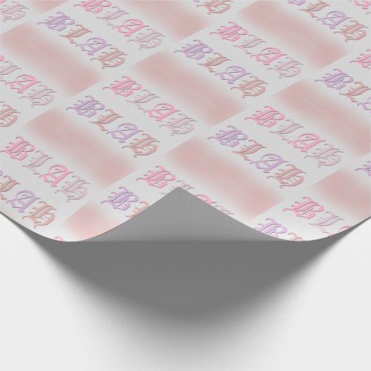 Blah rosa lila und sandfarben geschenkpapier (Ecke)