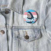 Blahaj Trans He/Him pronoun Button (Beispiel)